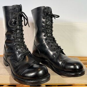 Corcoran 1500 Men’s Cap Toe Jump Boots Size 9.5 E Black Leather Combat USA